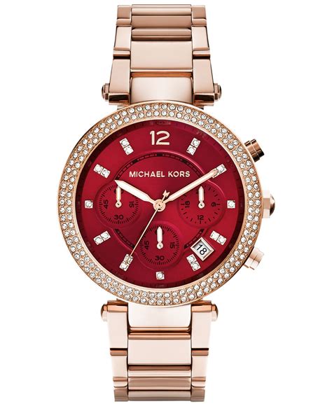 michael kors women's parker rose gold tone watch 39mm|Michael Kors parker rose gold.